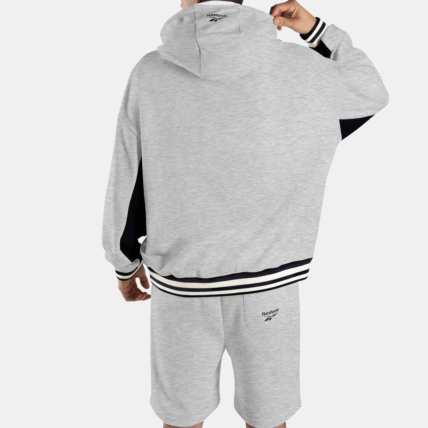 REEBOK APPAREL MEN Lawn Club French Terry Hoodie ATHLETIC GREY MARL