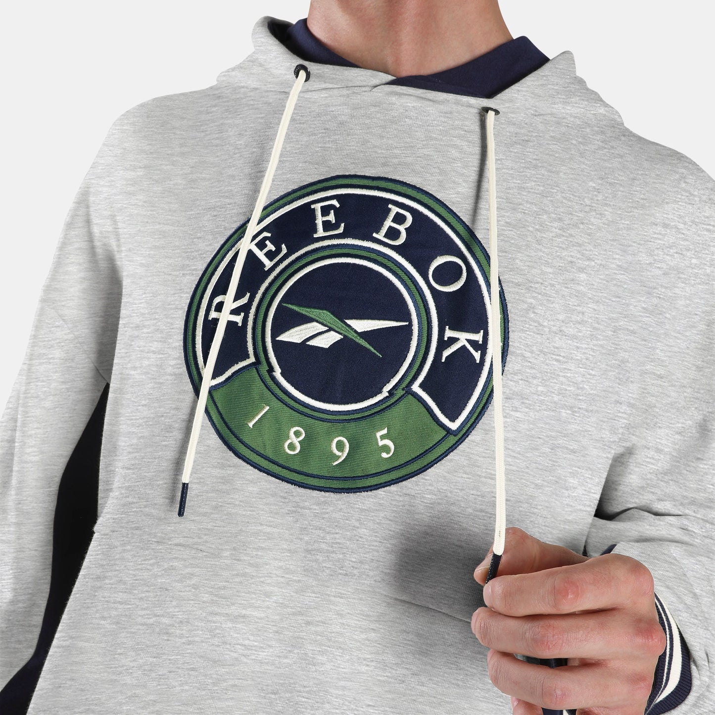 REEBOK APPAREL MEN Lawn Club French Terry Hoodie ATHLETIC GREY MARL