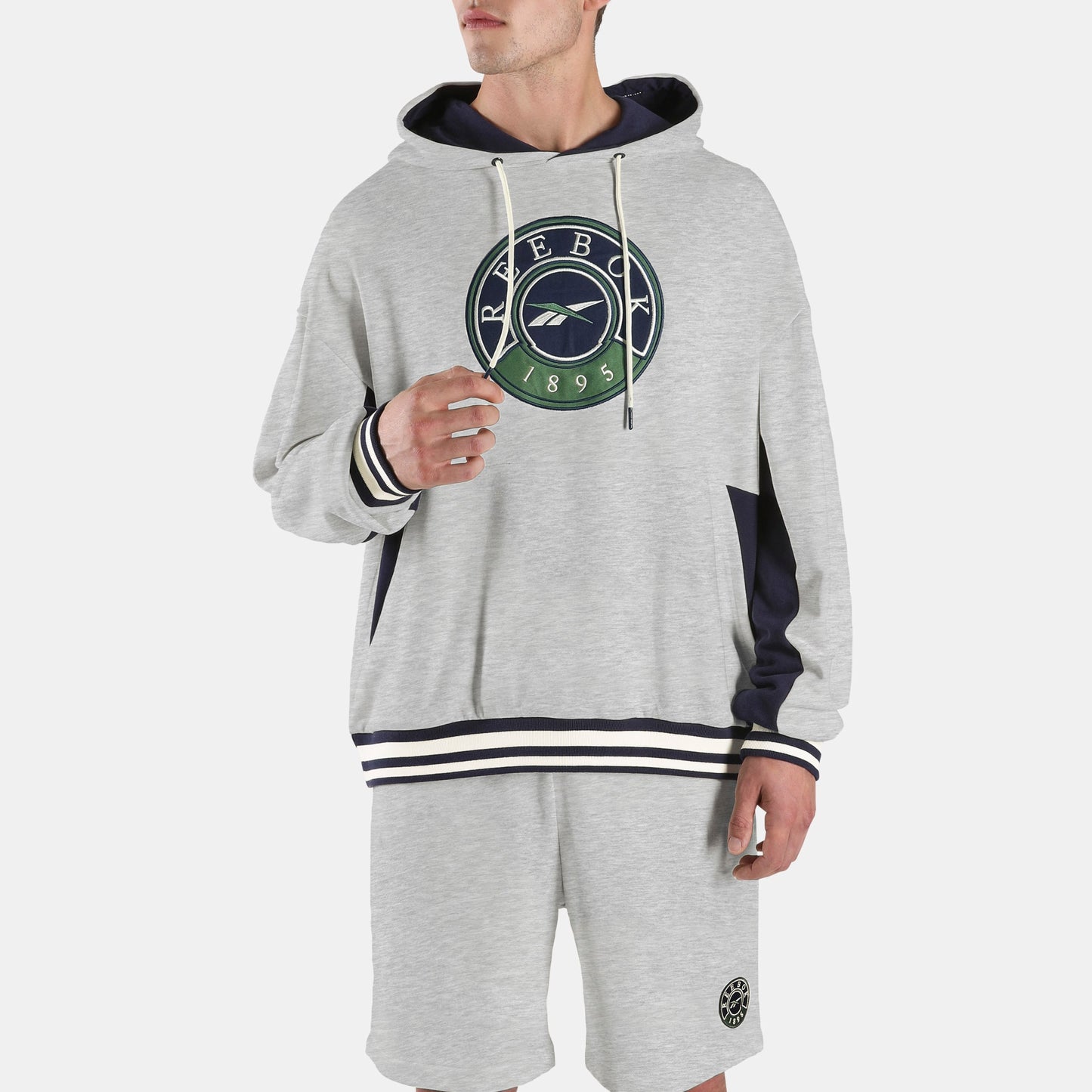 REEBOK APPAREL MEN Lawn Club French Terry Hoodie ATHLETIC GREY MARL