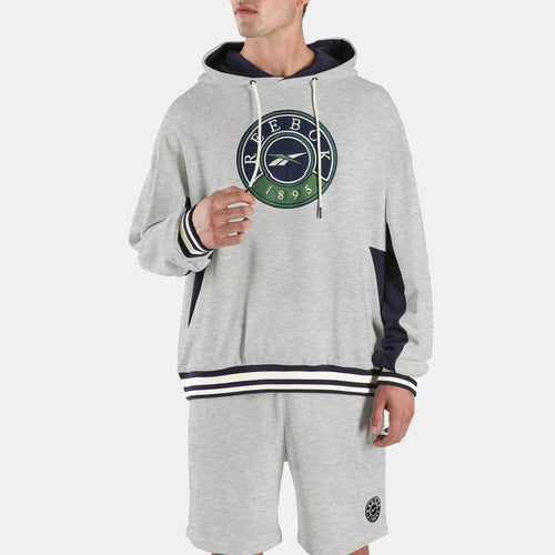 REEBOK APPAREL MEN Lawn Club French Terry Hoodie ATHLETIC GREY MARL