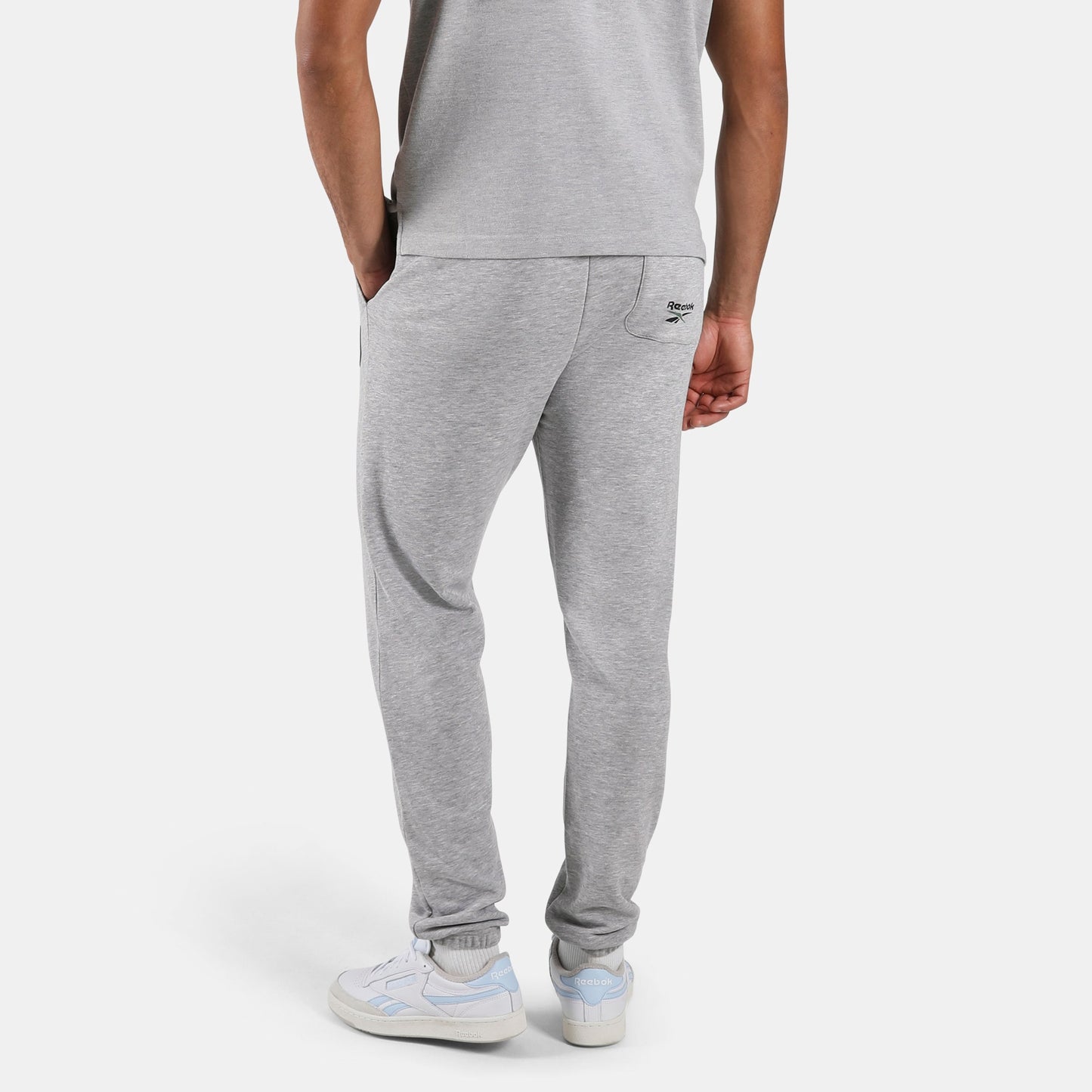 REEBOK APPAREL MEN Lawn Club French Terry Joggers ATHLETIC GREY MARL