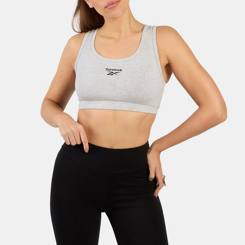 REEBOK APPAREL WOMEN ID Cotton Bralette SILVER MARL