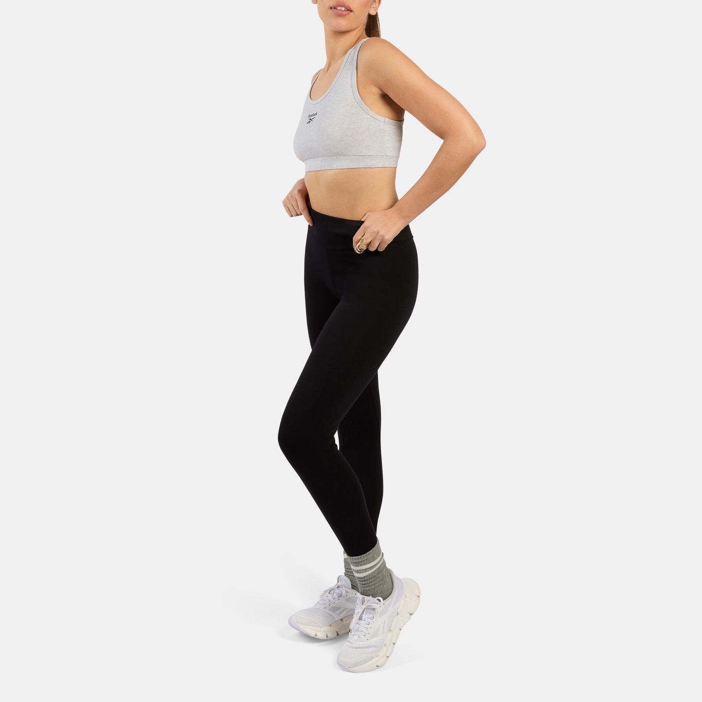 REEBOK APPAREL WOMEN ID Cotton Bralette SILVER MARL