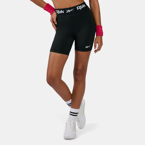REEBOK APPAREL WOMEN ID Train Ruched Biker Shorts BLACK