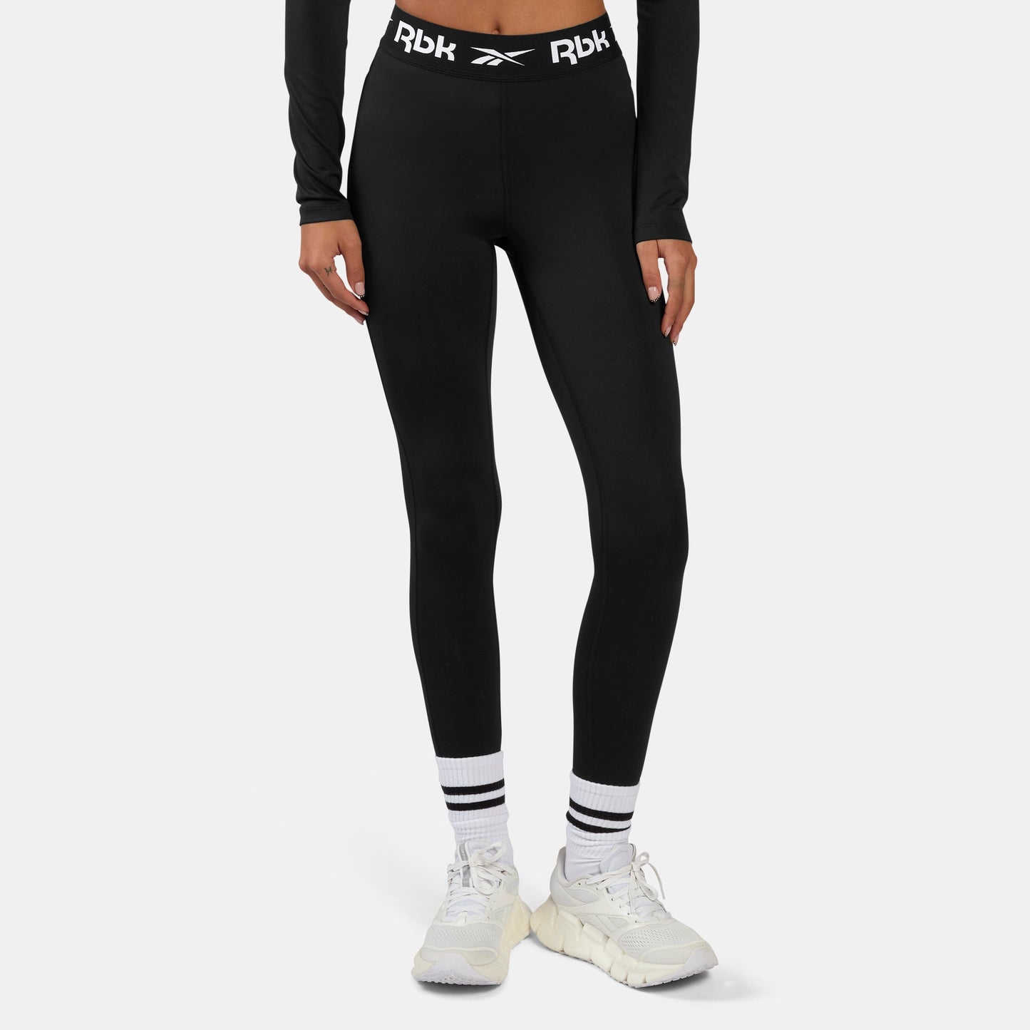 REEBOK APPAREL WOMEN ID Train Ruched Leggings BLACK