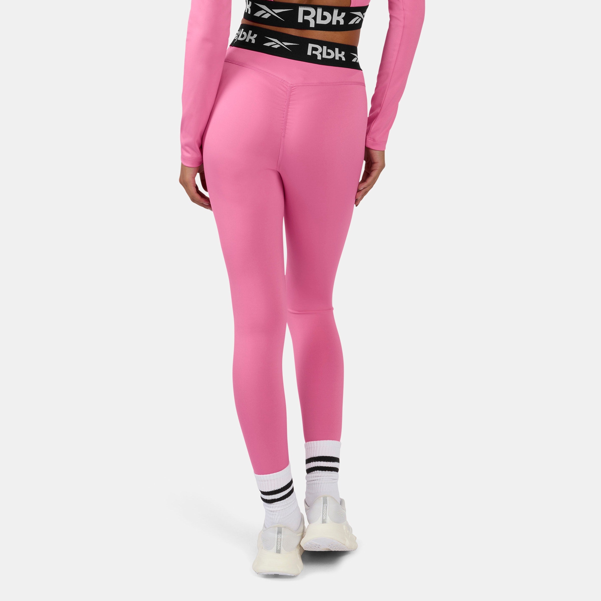 REEBOK APPAREL WOMEN ID Train Ruched Leggings PLAYFUL PINK