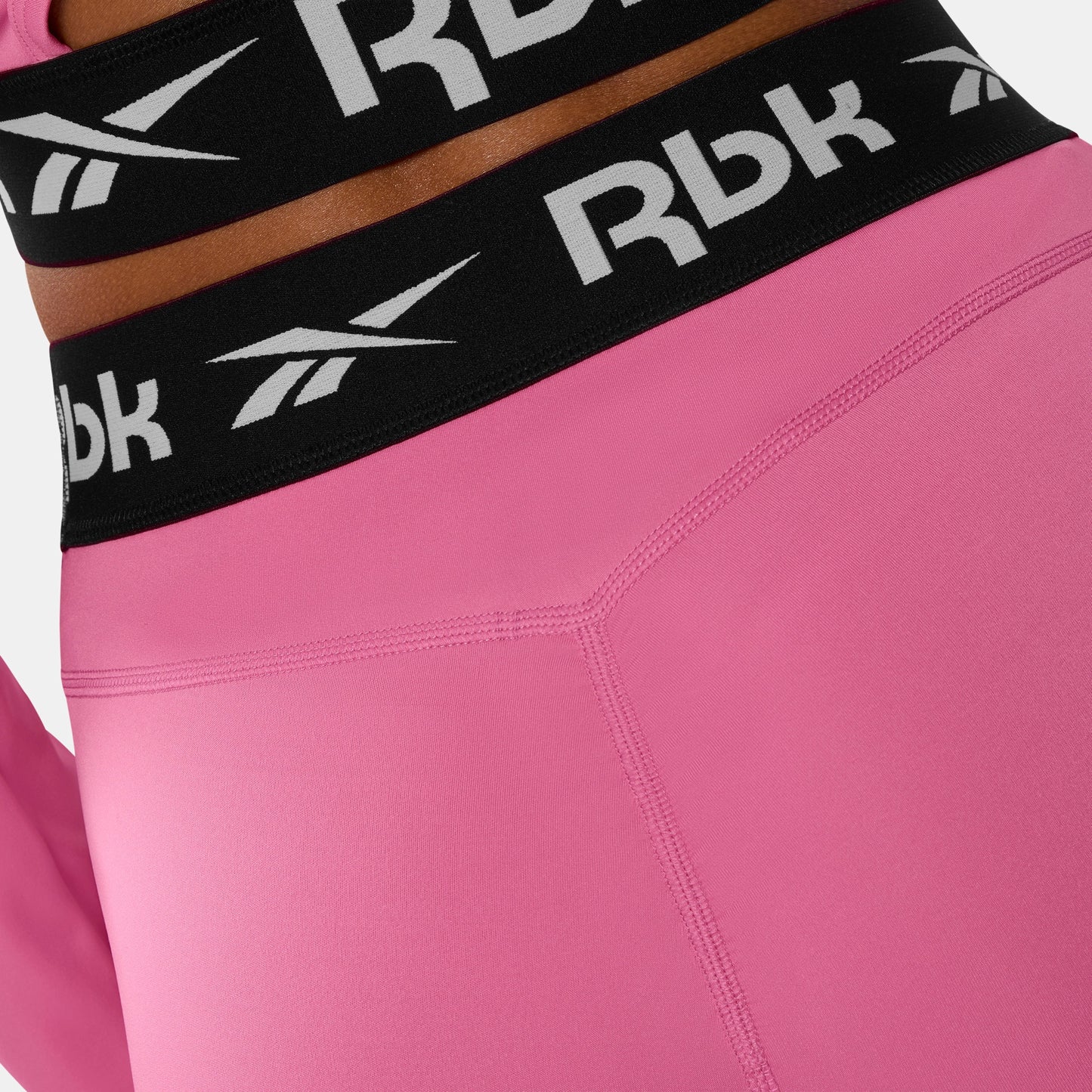REEBOK APPAREL WOMEN ID Train Ruched Leggings PLAYFUL PINK