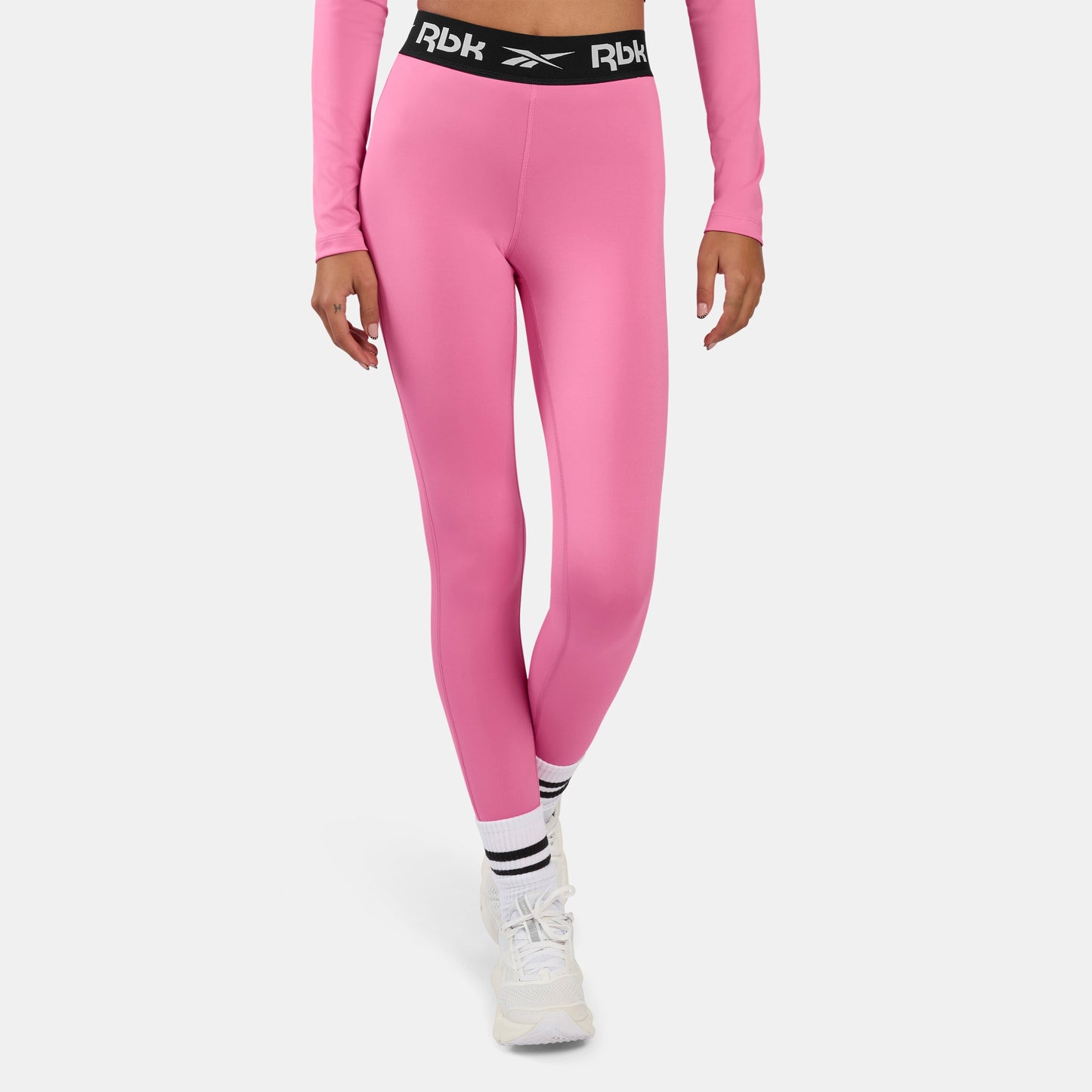 REEBOK APPAREL WOMEN ID Train Ruched Leggings PLAYFUL PINK