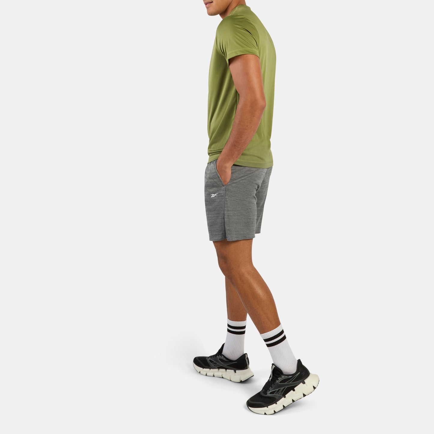 REEBOK APPAREL MEN ID Train Knit Shorts GREY 5