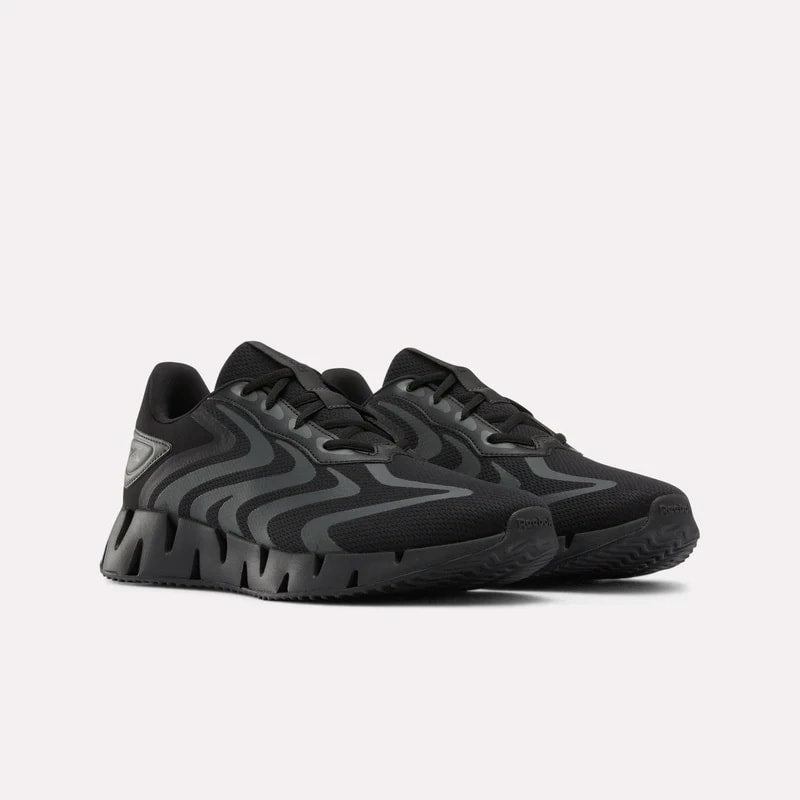 REEBOK FOOTWEAR UNISEX Zig Rise Running Shoes BLACK/GREY 6