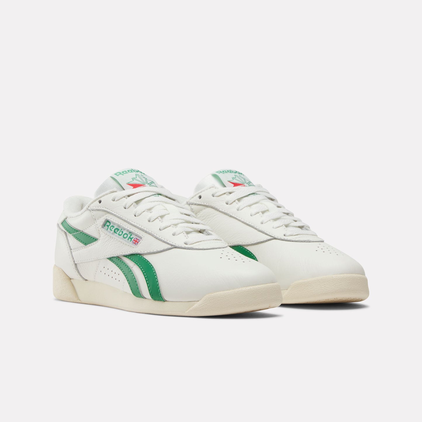 REEBOK FOOTWEAR WOMEN Freestyle Lo Shoes CHALK/GLENGREEN/PAPERWHITE
