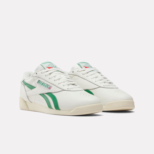 REEBOK FOOTWEAR WOMEN Freestyle Lo Shoes CHALK/GLENGREEN/PAPERWHITE