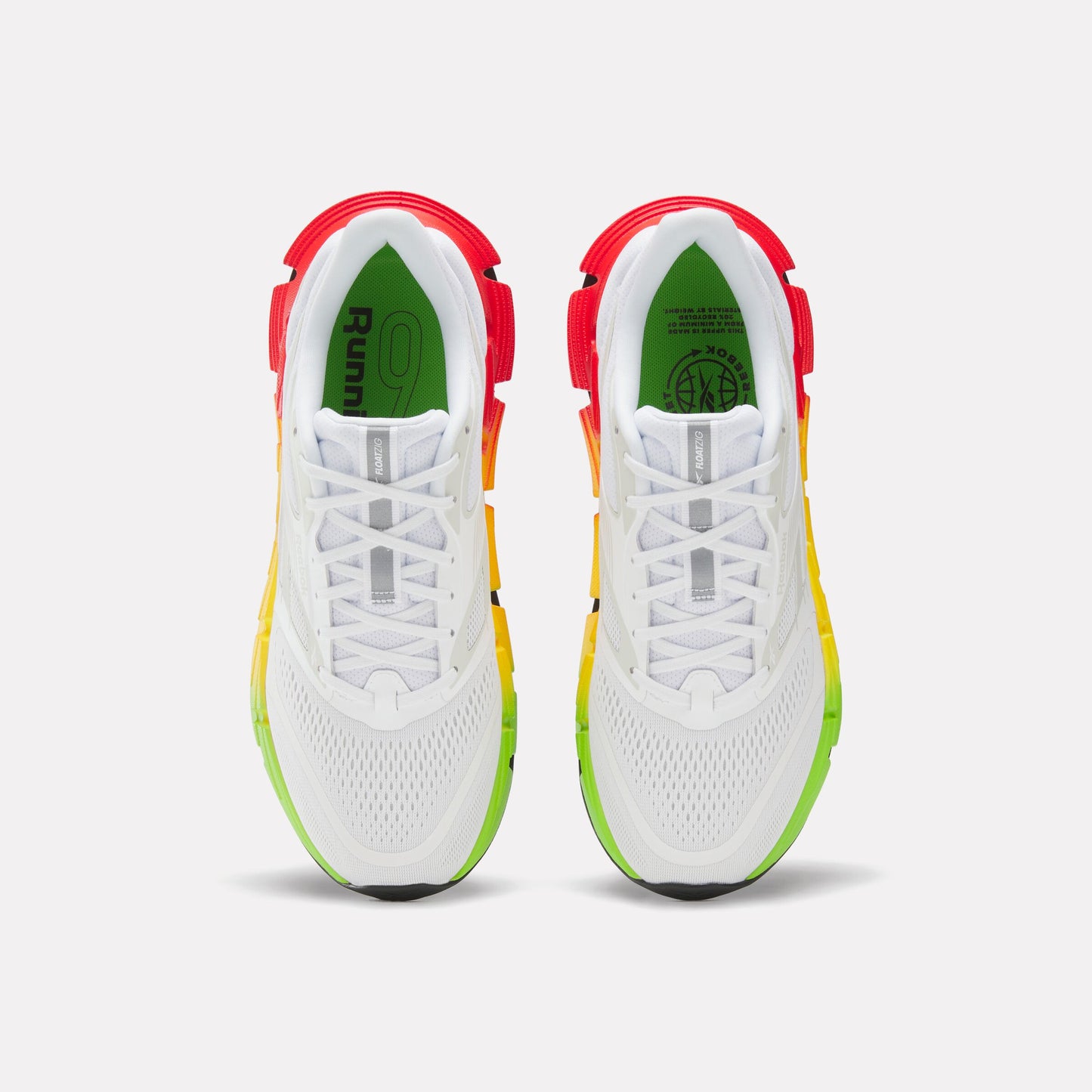 REEBOK FOOTWEAR MEN FloatZig 2 SoleMates Running Shoes WHITE/RED