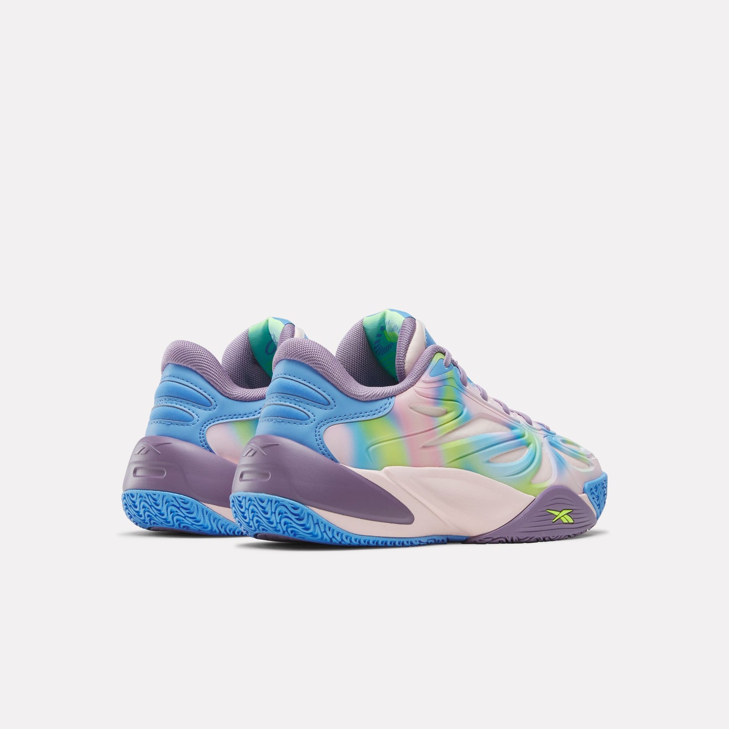 REEBOK FOOTWEAR KIDS Angel Reese 1 Shoes - Grade School ATOMIC AQUA/DREAM PURPLE/PERI
