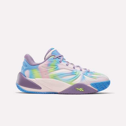 REEBOK FOOTWEAR KIDS Angel Reese 1 Shoes - Grade School ATOMIC AQUA/DREAM PURPLE/PERI