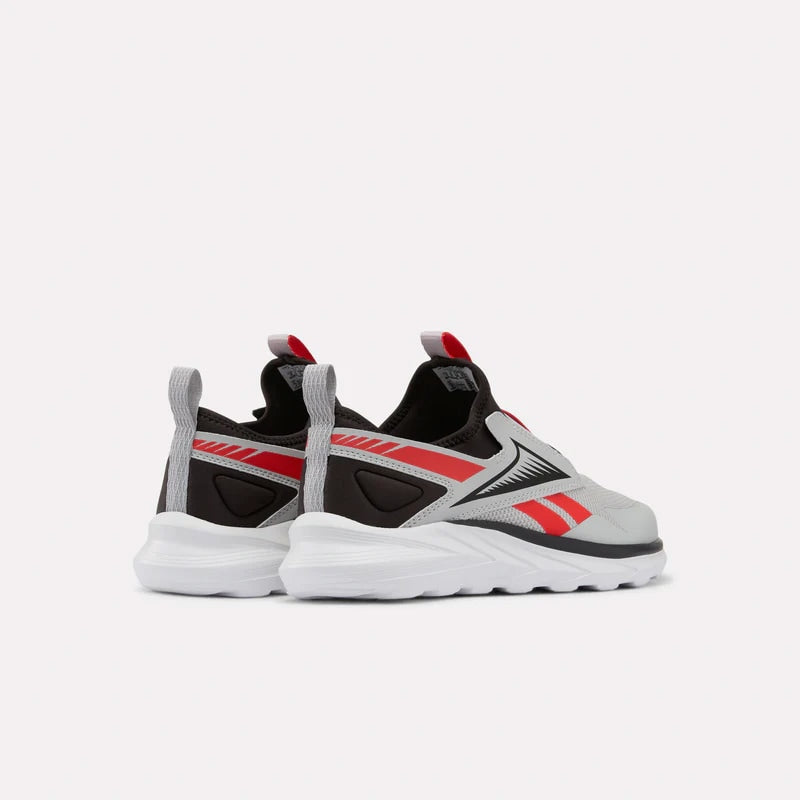 REEBOK FOOTWEAR KIDS Lite Spinner Running Shoes - Grade School WASHED BLACK/GREY 1/ENERGY RED