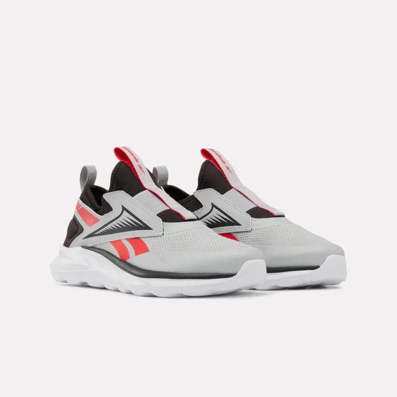 REEBOK FOOTWEAR KIDS Lite Spinner Running Shoes - Grade School WASHED BLACK/GREY 1/ENERGY RED