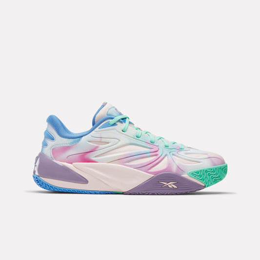 REEBOK FOOTWEAR UNISEX Angel Reese 1 Basketball Shoes ATOMIC AQUA/DREAM PURPLE/PERI
