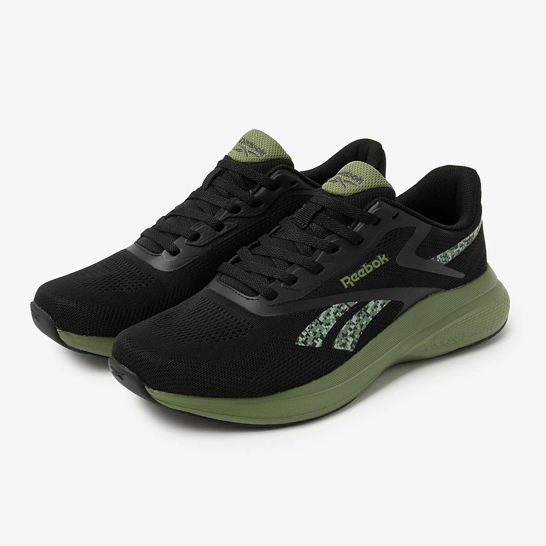REEBOK FOOTWEAR MEN Energen Run 4 Shoes BLACK/BLACK/GREEN