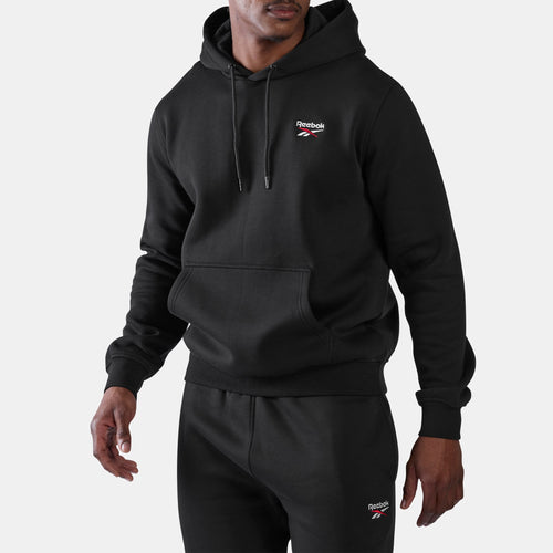 REEBOK APPAREL MEN ID Logo Fleece Hoodie BLACK