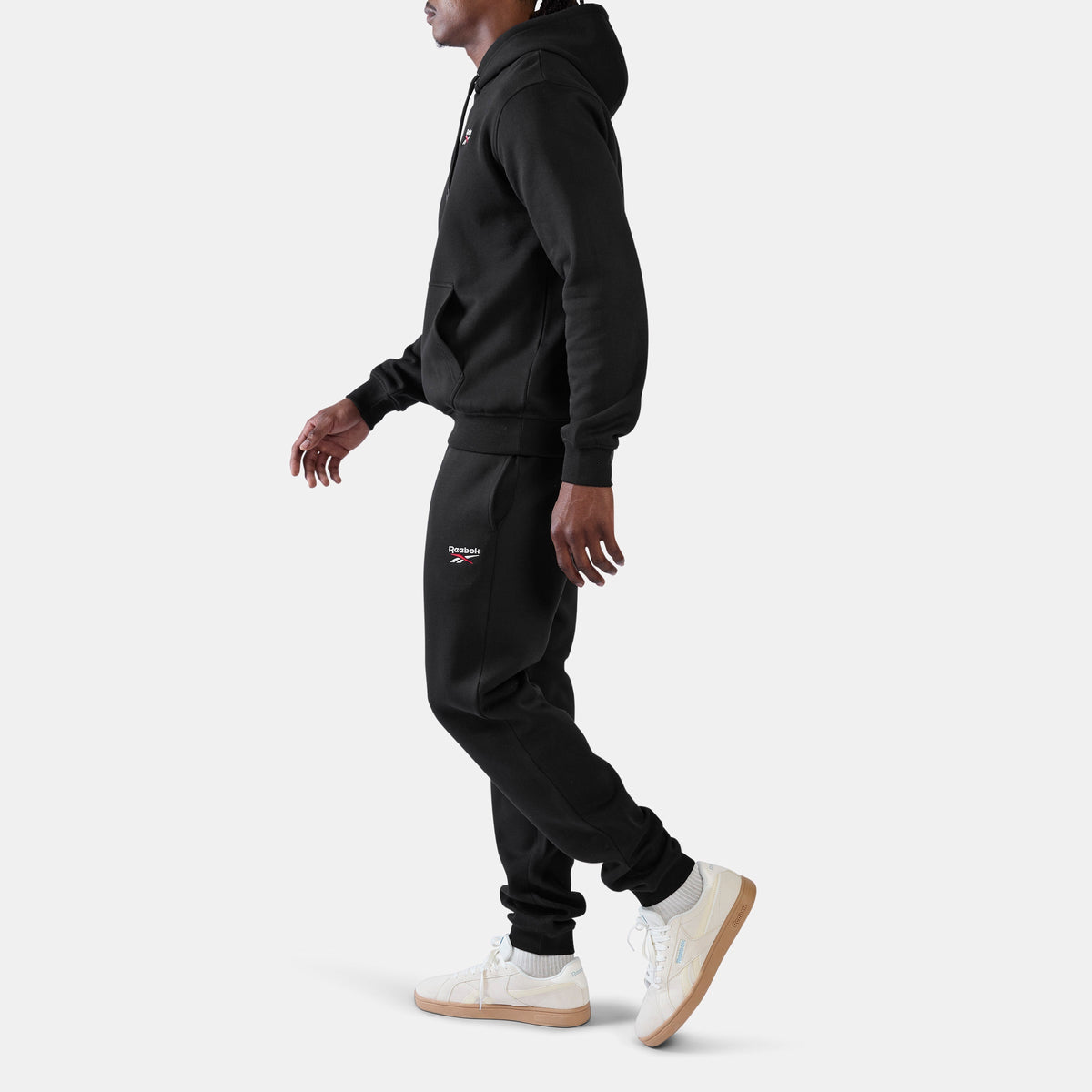 REEBOK APPAREL MEN ID Logo Fleece Hoodie BLACK