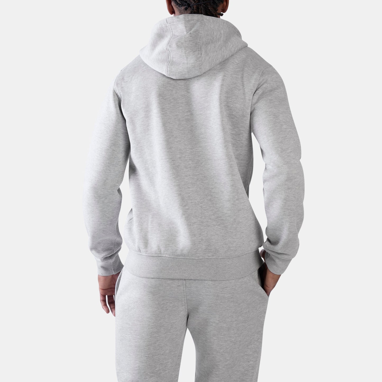 REEBOK APPAREL MEN ID Logo Fleece Hoodie LIGHT GREY MARL