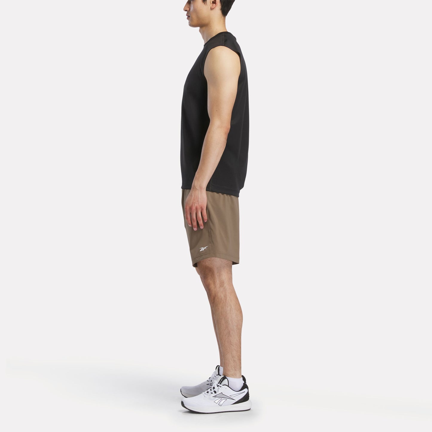 REEBOK APPAREL MEN Workout Woven Shorts TREK GREY