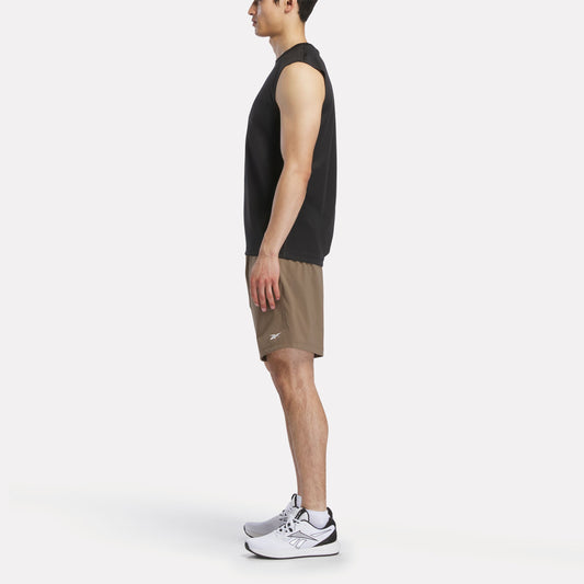 REEBOK APPAREL MEN Workout Woven Shorts TREK GREY