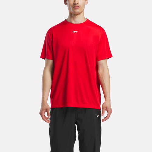 REEBOK APPAREL MEN ID Train Short Sleeve Tech Tee VECTOR RED