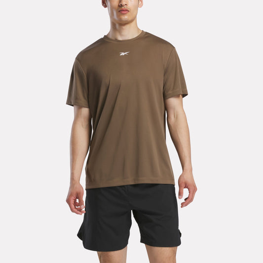REEBOK APPAREL MEN ID Train Short Sleeve Tech Tee TREK GREY