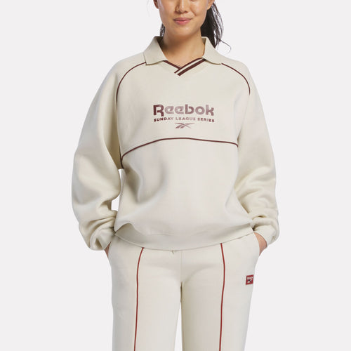 REEBOK APPAREL WOMEN Heritage Crewneck Sweatshirt LINEN