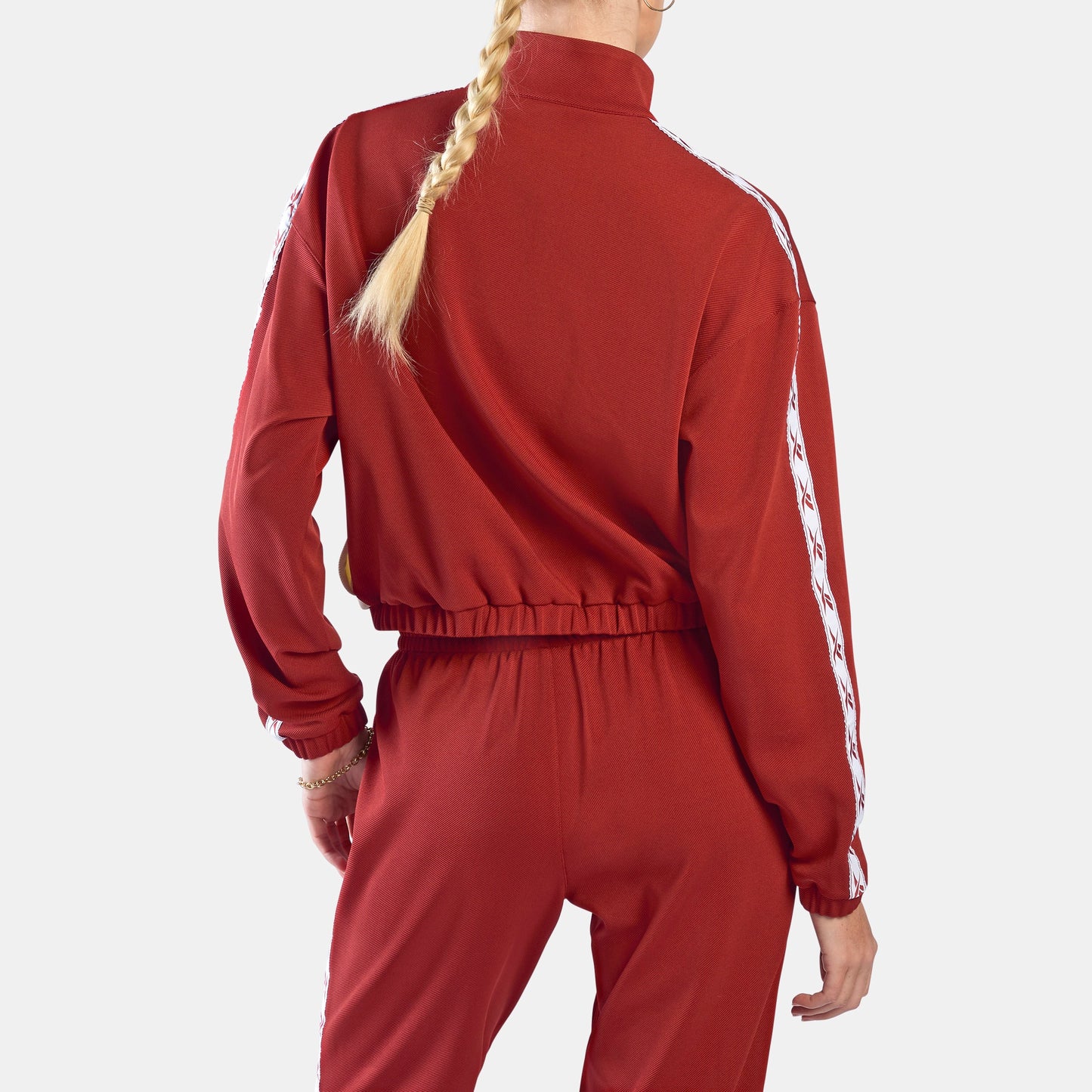 REEBOK APPAREL WOMEN Heritage Taped Track Jacket HERITAGE RED/LINEN