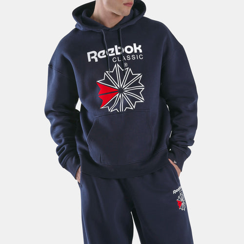 REEBOK APPAREL MEN Starcrest Relaxed Hoodie VECTOR NAVY