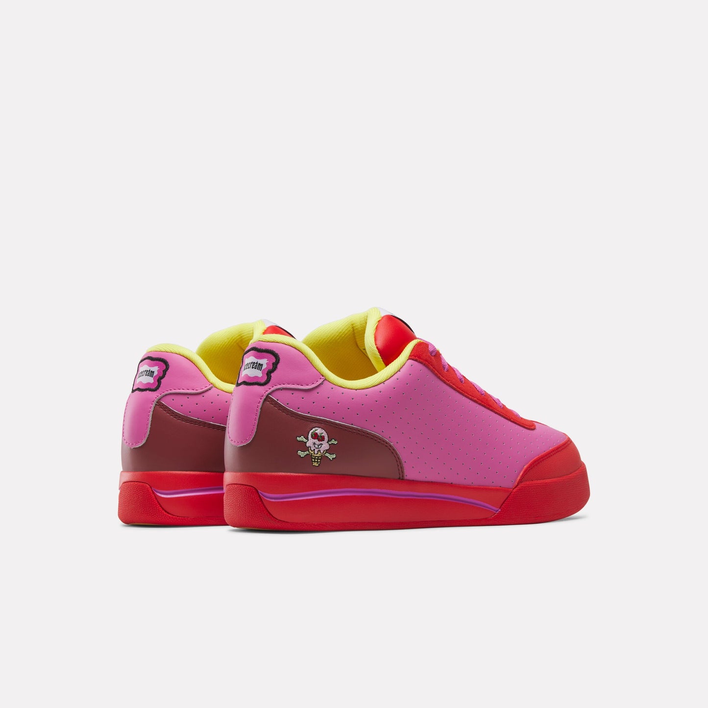 REEBOK FOOTWEAR UNISEX Reebok x BBC Board Flip Skate Shoes RED/YELLOW/PINK