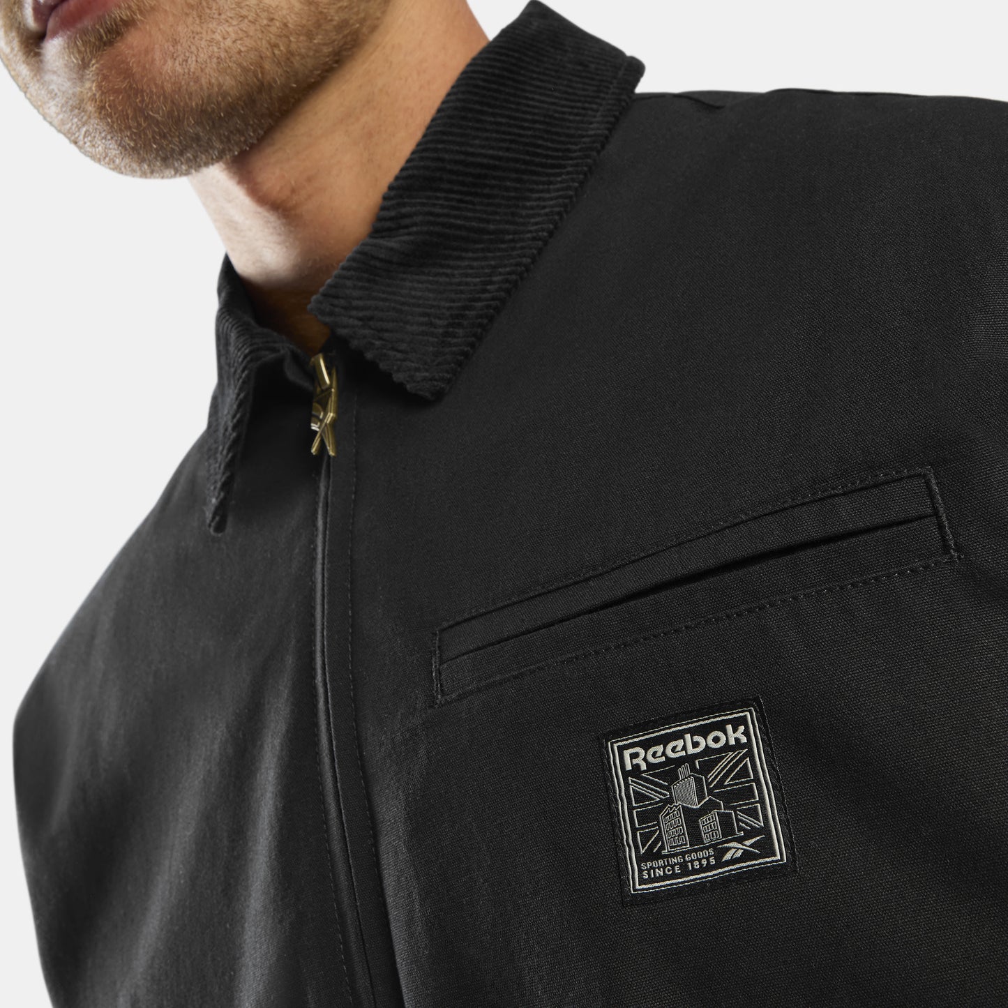 REEBOK APPAREL MEN Forge Standard Canvas Jacket BLACK