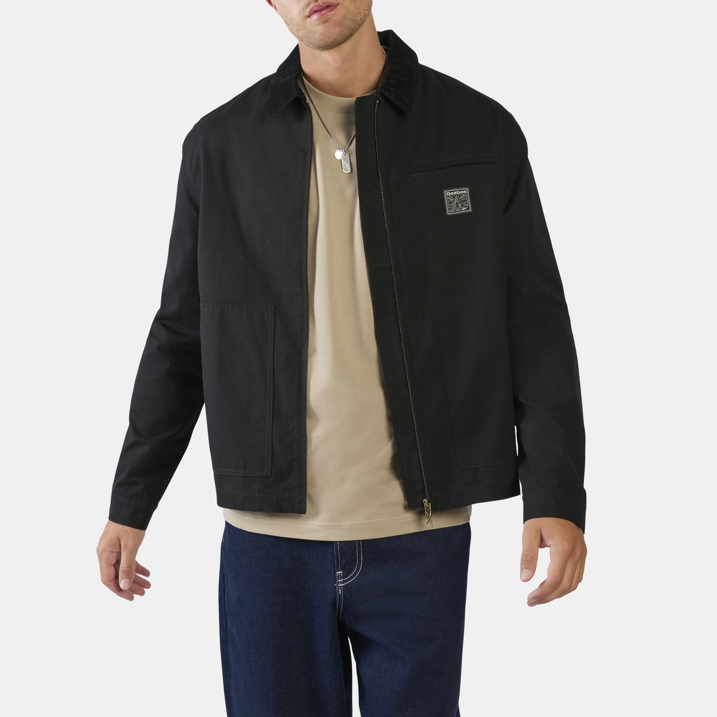 REEBOK APPAREL MEN Forge Standard Canvas Jacket BLACK