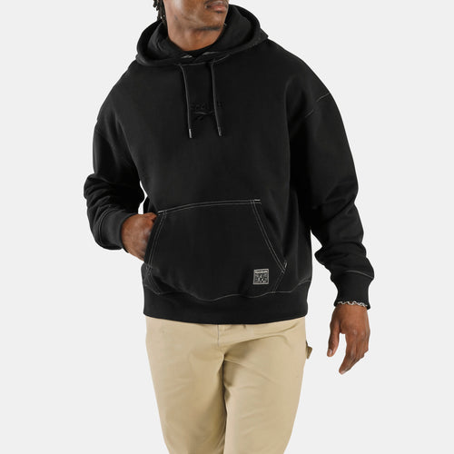 REEBOK APPAREL MEN Forge Standard Patch Logo Hoodie BLACK