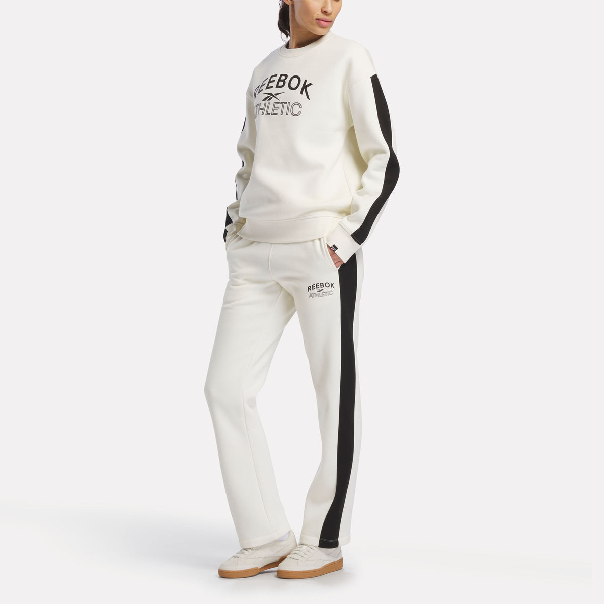 REEBOK APPAREL WOMEN ID Panel Play Fleece Pants WOMEN CHALK