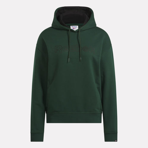 REEBOK APPAREL WOMEN ID Lawn Club French Terry Hoodie HERITAGE GREEN