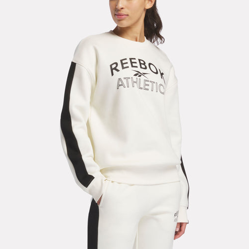 REEBOK APPAREL WOMEN Fleece Crew Sweatshirt CHALK