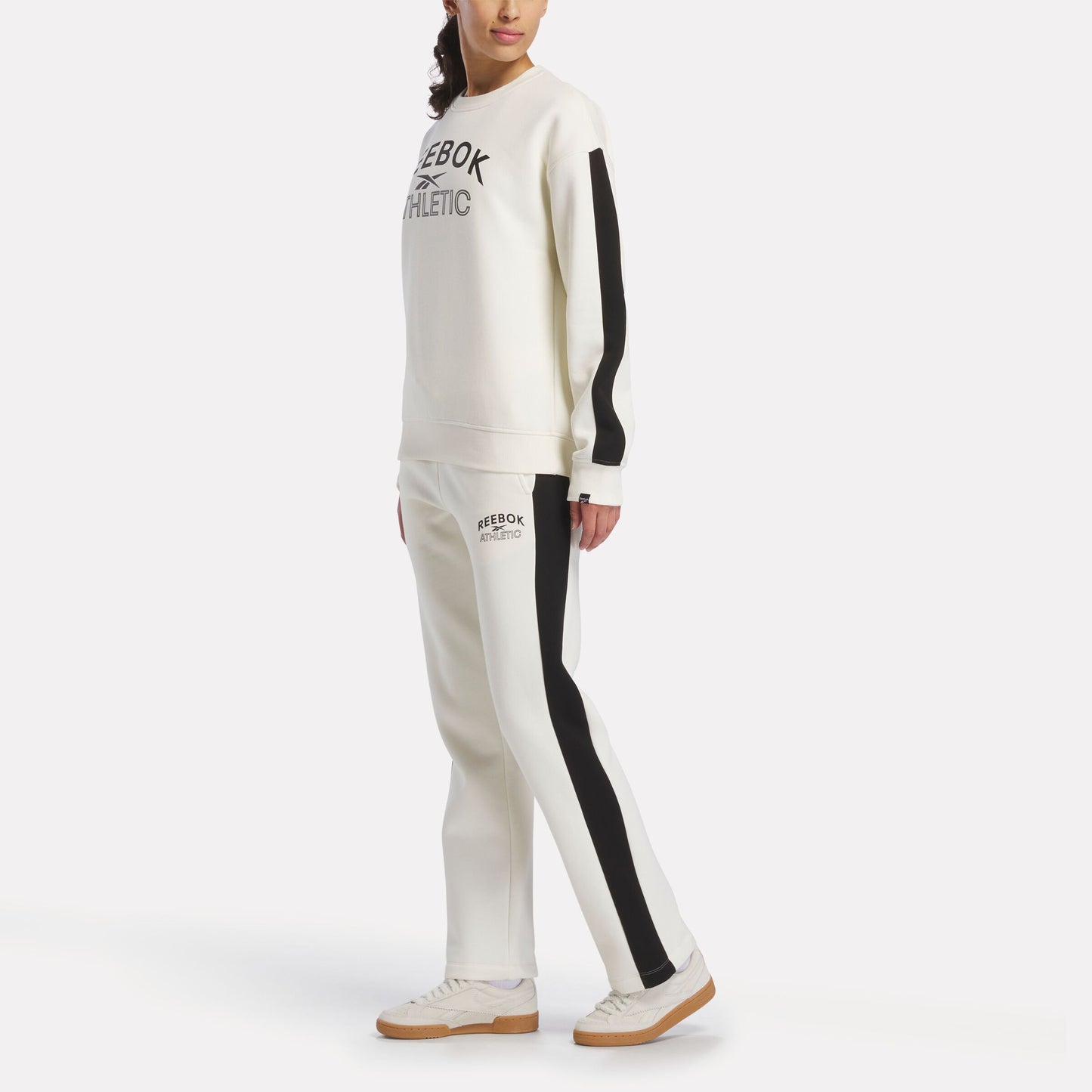 REEBOK APPAREL WOMEN Fleece Crew Sweatshirt CHALK