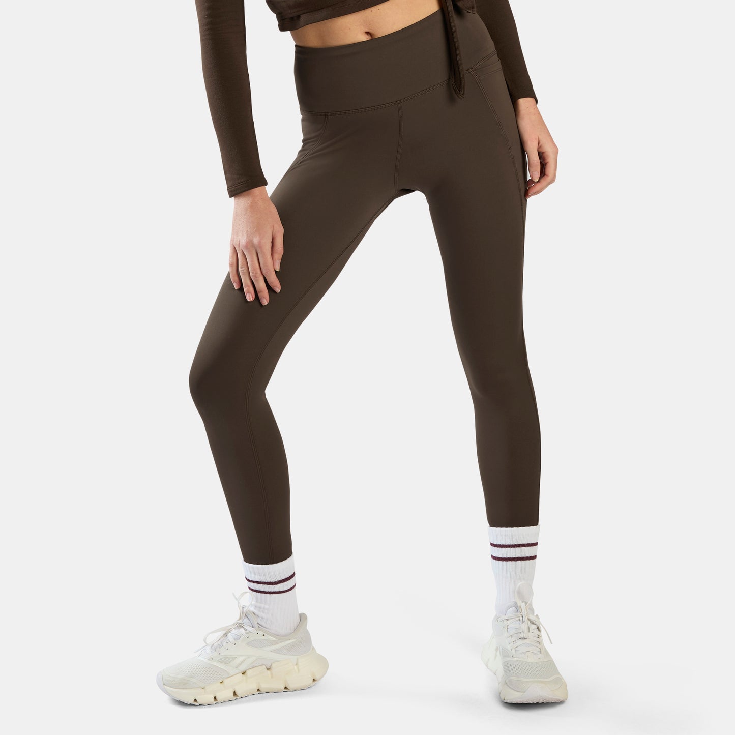 REEBOK APPAREL WOMEN Lux High-Rise Leggings ESPRESSO