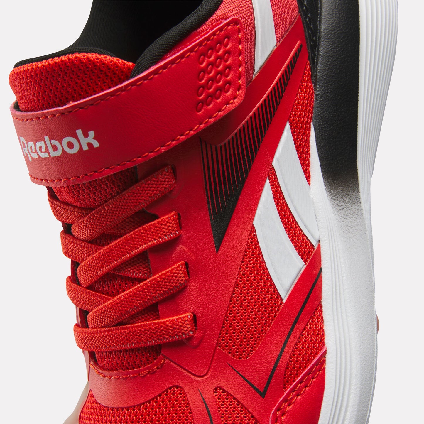 REEBOK FOOTWEAR KIDS Rush Runner 6.0 Elastic Lace Top Strap Running Shoes - Pre-School RIVAL RED/BLACK/FTWR WHITE