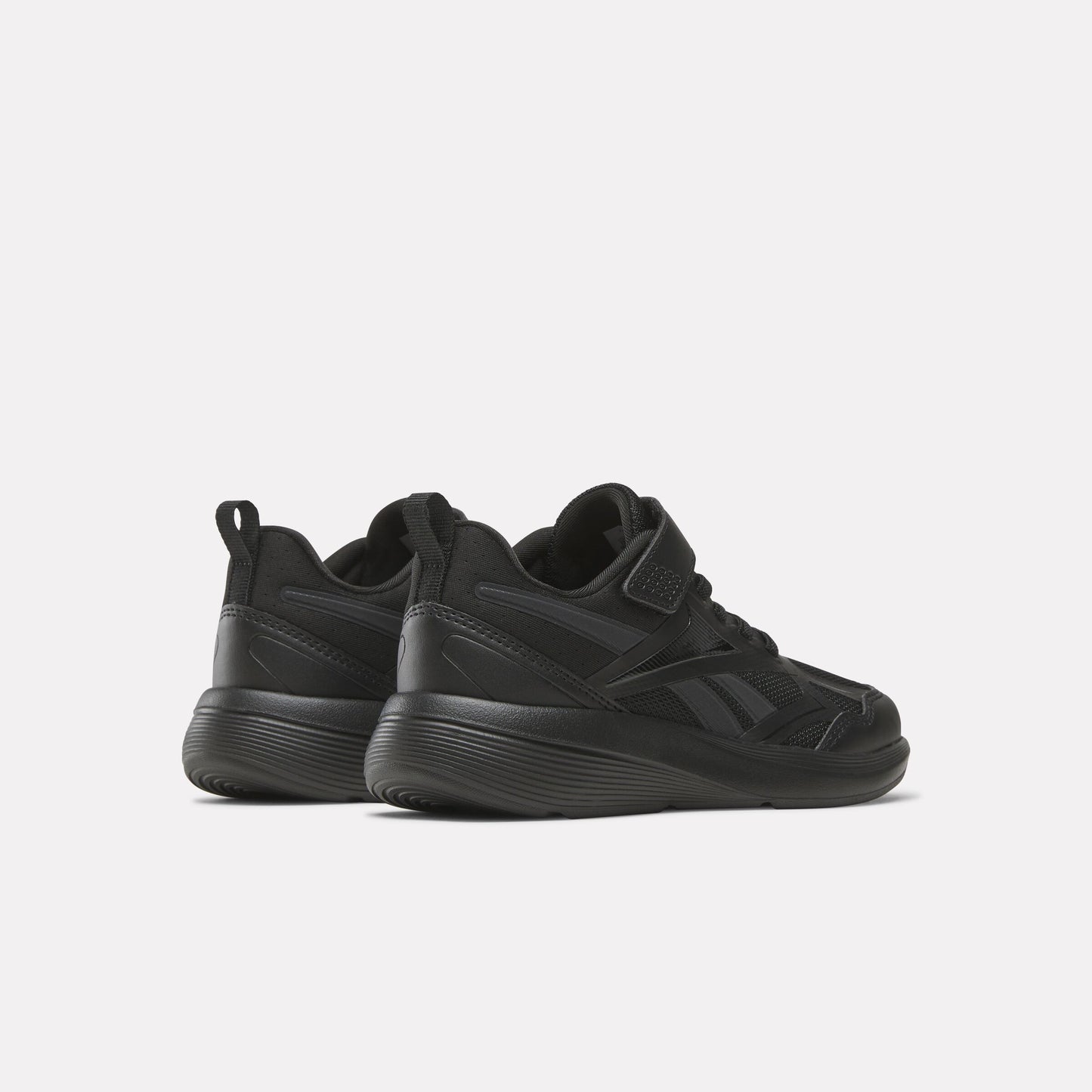 REEBOK FOOTWEAR KIDS Rush Runner 6.0 Elastic Lace Top Strap Running Shoes - Pre-School BLACK/BLACK/BLACK