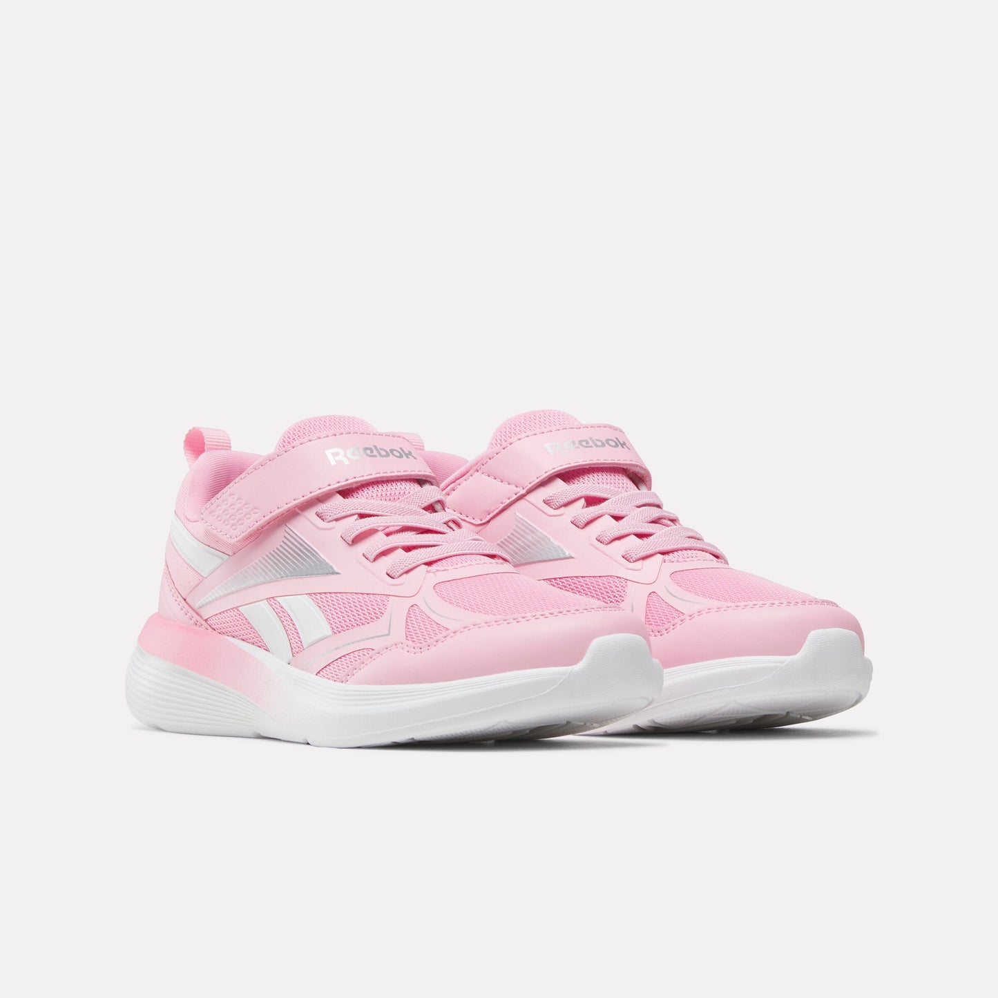 REEBOK FOOTWEAR KIDS Rush Runner 6.0 Elastic Lace Top Strap Running Shoes - Pre-School EXPRESSIVE PINK/FTWR WHITE