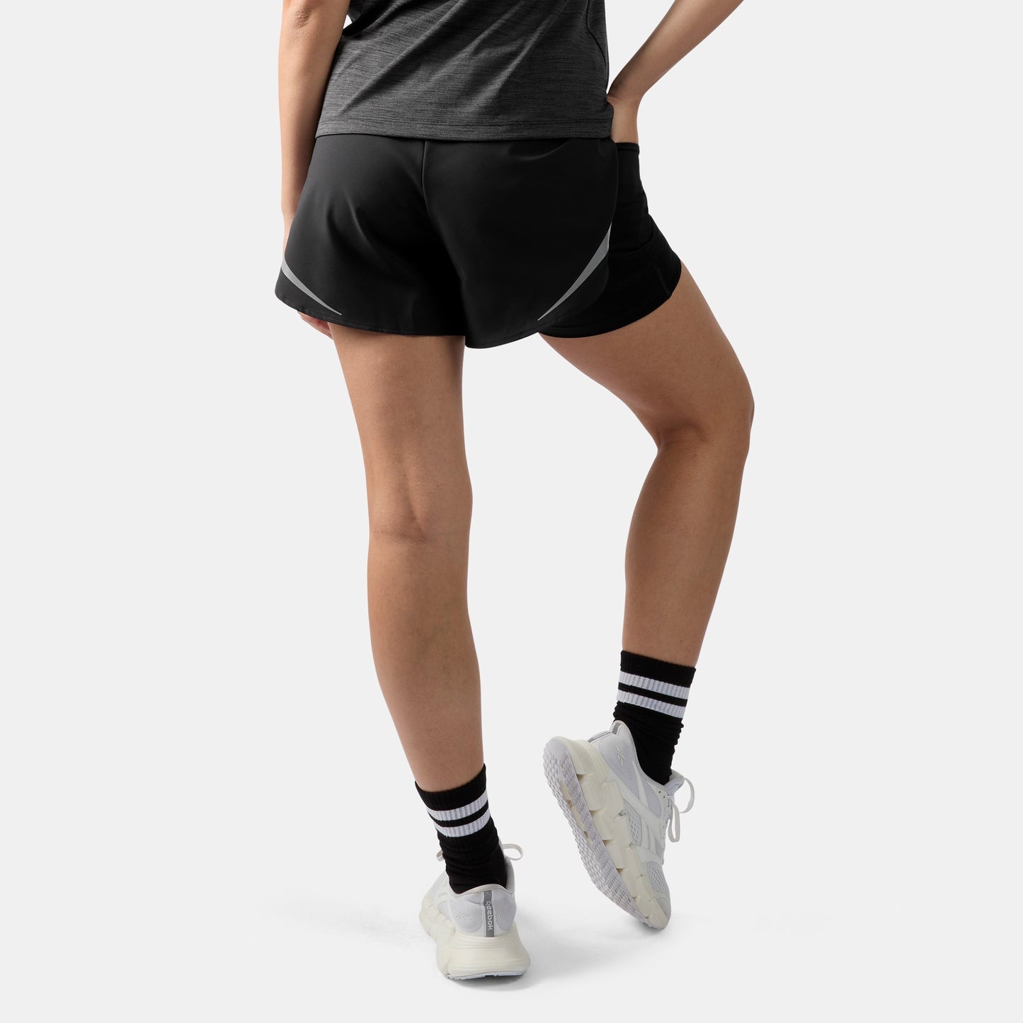 REEBOK APPAREL WOMEN Athlete Speed 2-in-1 High-Rise Shorts BLACK