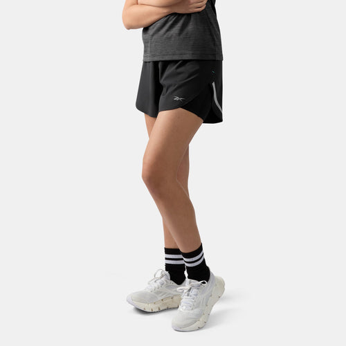 REEBOK APPAREL WOMEN Athlete Speed 2-in-1 High-Rise Shorts BLACK