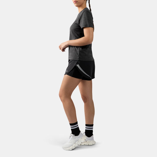 REEBOK APPAREL WOMEN Athlete Speed 2-in-1 High-Rise Shorts BLACK