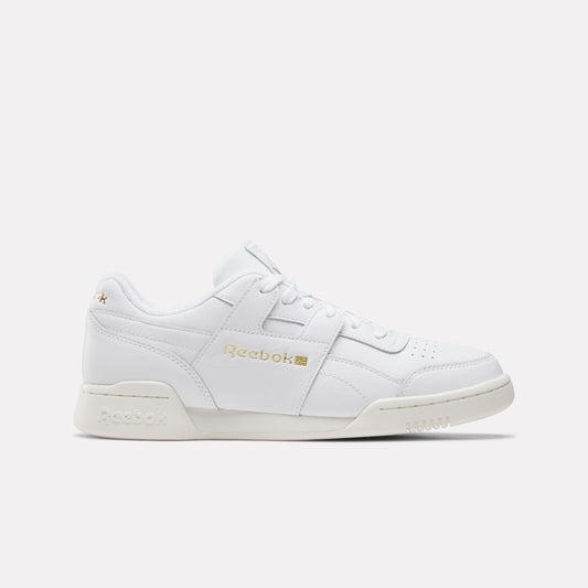 REEBOK FOOTWEAR UNISEX Workout Plus Shoes CHALK/FTWRWHITE/GOLDMETALLIC