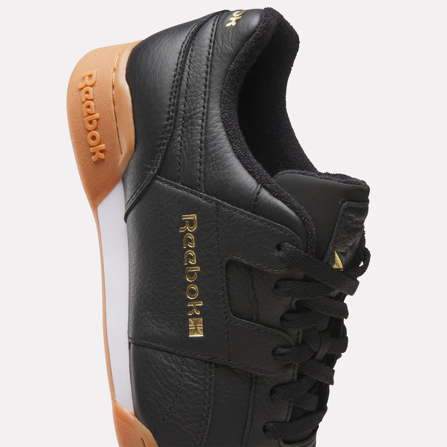 REEBOK FOOTWEAR UNISEX Workout Plus Shoes BLACK/GOLD/GUM